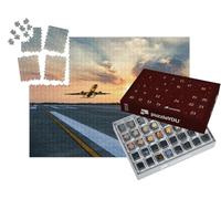 puzzleYOU : Calendrier de l'Avent | « Décollage d'un Avion de Ligne dans Le Ciel du Soir »