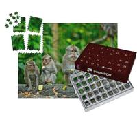 puzzleYOU : Calendrier de l'Avent | « des singes Adultes mangent des Bananes, Bali »