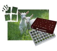 puzzleYOU : Calendrier de l'Avent | « Deux bébés chèvres dans l'herbe Haute de l'été »