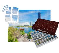 puzzleYOU : Calendrier de l'Avent | « Donaustadt, Un Quartier Moderne avec des Gratte-Ciel à Vienne, Autriche »