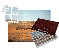 puzzleYOU : Calendrier de l'Avent | « Emeus à l'état Sauvage, Outback New South Wales, Australie. »