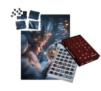puzzleYOU : Calendrier de l'Avent | « Enfant Jésus dans Une forêt d’Hiver avec Une Boule de Sapin de Noël à la Main »
