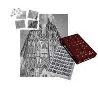 puzzleYOU : Calendrier de l'Avent | « Façade de la cathédrale de Cologne, Noir et Blanc »