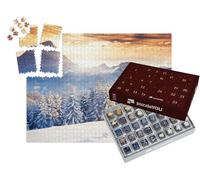 puzzleYOU : Calendrier de l'Avent | « Fantastique Paysage Hivernal du Soir avec Un Ciel Dramatique »