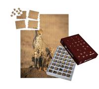 puzzleYOU : Calendrier de l'Avent | « Femelle guépard et de Ses Quatre Petits guépards »