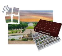puzzleYOU : Calendrier de l'Avent | « Fontaine de Latone et Paysage du Parc de Versailles au Coucher du Soleil, Banlieue de Paris, France »
