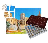 puzzleYOU : Calendrier de l'Avent | « Fontaine pittoresque Devant la cathédrale de Valence, Espagne »