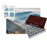 puzzleYOU : Calendrier de l'Avent | « Forêt-Noire pittoresque : Montagnes dans Le Brouillard, Bade-Wurtemberg, Allemagne »