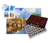 puzzleYOU : Calendrier de l'Avent | « France Bretagne Rivière Odet et cathédrale St Corentin à Quimper »