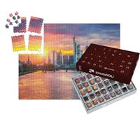 puzzleYOU : Calendrier de l'Avent | « Francfort-sur-Le-Main au Coucher du Soleil, Allemagne »
