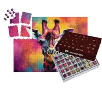 puzzleYOU : Calendrier de l'Avent | « Girafe en flamboiement de Couleurs à l’Horizon »