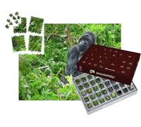 puzzleYOU : Calendrier de l'Avent | « Gorille de Montagne à Dos argenté dans Une forêt Tropicale au Rwanda »