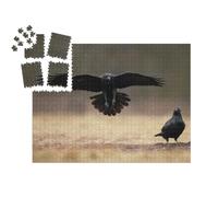 puzzleYOU : Calendrier de l'Avent | « Grand Corbeau atterrissant avec Les Ailes Grandes Ouvertes »