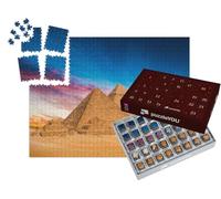 puzzleYOU : Calendrier de l'Avent | « Grandes Pyramides de Gizeh au Coucher du Soleil, Égypte »