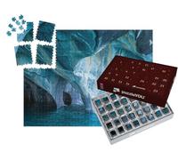 puzzleYOU : Calendrier de l'Avent | « Grottes de marbre Entre l'Argentine et Le Chili »