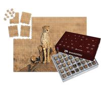 puzzleYOU : Calendrier de l'Avent | « Guépard Femelle avec Quatre Petits »