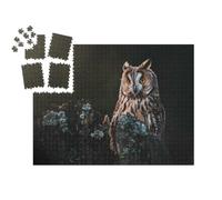 puzzleYOU : Calendrier de l'Avent | « Hibou Moyen-duc Asio otus, perché sur Un Arbre Sec »
