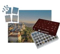 puzzleYOU : Calendrier de l'Avent | « La basilique Notre-Dame de Fourvière et la Tour métallique au Lever du Soleil à Lyon »