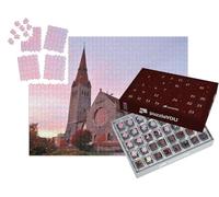 puzzleYOU : Calendrier de l'Avent | « La cathédrale de Style Romantique National au Coucher du Soleil, Tampere, Finlande »