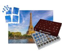 puzzleYOU : Calendrier de l'Avent | « La Tour Eiffel et la Seine au Coucher du Soleil à Paris, France »