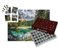 puzzleYOU : Calendrier de l'Avent | « Lac Carezza See in den Dolomiten Alpen, Tirol, Italien »
