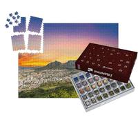 puzzleYOU : Calendrier de l'Avent | « Le Cap et la Montagne de la Table dans Le Calme du crépuscule au Cap-Occidental d'Afrique du Sud »