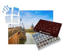 puzzleYOU : Calendrier de l'Avent | « Le fleuve Garonne et Ses ponts à Toulouse en Haute-Garonne, Occitanie, France »