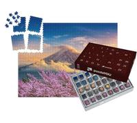 puzzleYOU : Calendrier de l'Avent | « Le Mont Fuji et Les cerisiers en Fleurs Un Soir de Printemps, Japon »