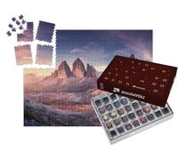 puzzleYOU : Calendrier de l'Avent | « Les Dolomites en Automne : Coucher de Soleil dans Une vallée de Montagne, Alpes, Italie »