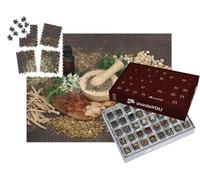 puzzleYOU : Calendrier de l'Avent | « Les Plantes médicinales au mortier et au Pilon »
