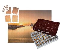 puzzleYOU : Calendrier de l'Avent | « Lever de Soleil sur Une Méditerranée Calme, Directement sur la Plage de l'île de Cavallo en Corse »