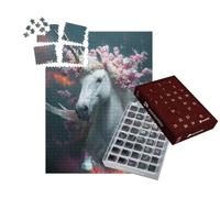 puzzleYOU : Calendrier de l'Avent | « Licorne avec Couronne de Fleurs »