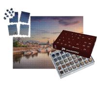 puzzleYOU : Calendrier de l'Avent | « Magnifique Vue sur Dresde Le Soir, Allemagne »
