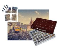 puzzleYOU : Calendrier de l'Avent | « Métro de Berlin avec Oberbaumbrücke au Coucher du Soleil, Allemagne »