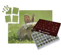 puzzleYOU : Calendrier de l'Avent | « Mignon Petit Lapin avec Une Couronne de Marguerites »