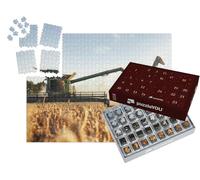 puzzleYOU : Calendrier de l'Avent | « Moissonneuse-batteuse et Tracteur au Travail dans Un Champ de blé »