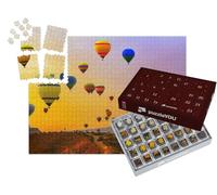 puzzleYOU : Calendrier de l'Avent | « Montgolfières atterrissant sur Une Montagne, Cappadoce, Turquie »
