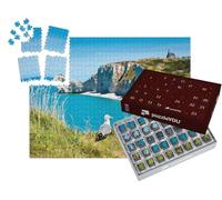 puzzleYOU : Calendrier de l'Avent | « Mouette sur Une Plage rocheuse. Normandie, Côte d'Albatre, France. »