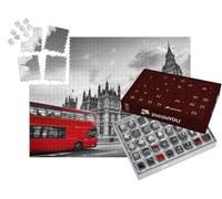puzzleYOU : Calendrier de l'Avent | « Palais de Westminster, Big Ben, Routmaster-Bus - Impressions de Londres, Angleterre »