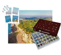 puzzleYOU : Calendrier de l'Avent | « Panorama aérien de la côte avec Les falaises de Craie à Etretat - Normandie, France »