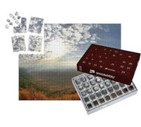 puzzleYOU : Calendrier de l'Avent | « Panorama du cratère du Ngorongoro avec Un Ciel Bleu et ensoleillé »