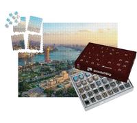 puzzleYOU : Calendrier de l'Avent | « Panorama du Paysage Urbain du Caire au Coucher du Soleil, Égypte »