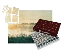 puzzleYOU : Calendrier de l'Avent | « Paysage de Zones humides avec Soleil, Lettonie, Europe du Nord »