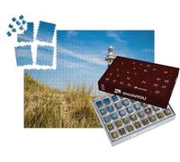 puzzleYOU : Calendrier de l'Avent | « Phare sur la côte de la mer du Nord par Une journée ensoleillée, Belgique »