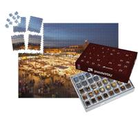 puzzleYOU : Calendrier de l'Avent | « Place du marché Jamaa el Fna au crépuscule, Marrakech, Maroc »