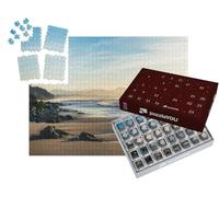 puzzleYOU : Calendrier de l'Avent | « Plage au Coucher du Soleil dans la Ville de Biarritz, Pays Basque, France »