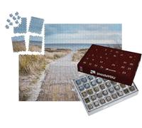 puzzleYOU : Calendrier de l'Avent | « Plage de la mer Baltique, Dunes par Une Rude journée d'hiver »