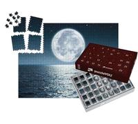 puzzleYOU : Calendrier de l'Avent | « Pleine Lune Qui se lève la Nuit sur la mer Calme »