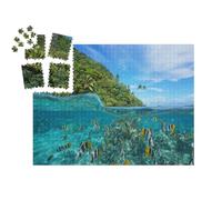 puzzleYOU : Calendrier de l'Avent | « Poissons tropicaux sur et sous l'eau, Huahine, Océan Pacifique »