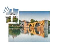 puzzleYOU : Calendrier de l'Avent | « Pont d'Avignon avec Le Palais des Papes et Le Rhône, Provence, France »
